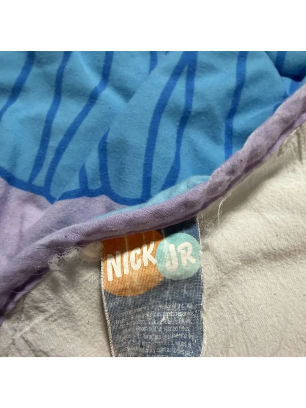 Blues Clues Nick Jr Kids Quilt Blanket 2000 Soft Cotton Baby Bedding Kids VTG